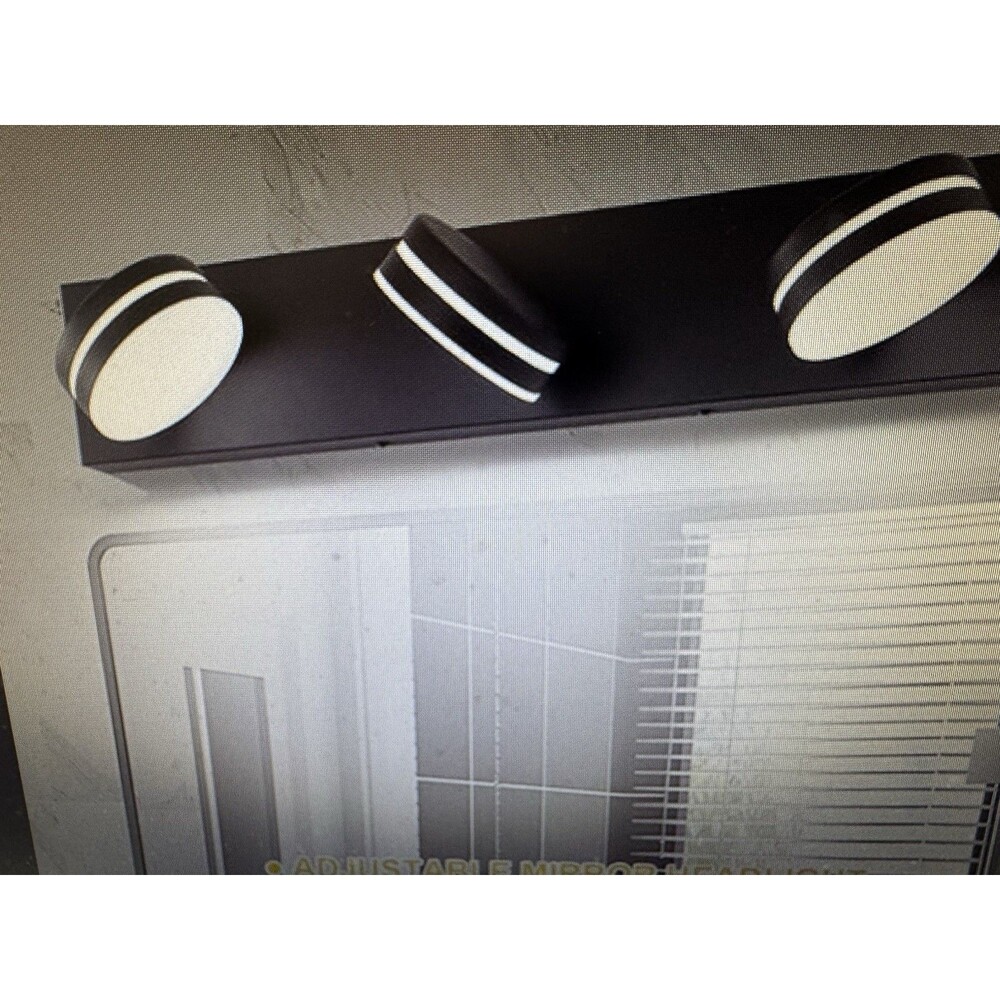24” 3 Lights Nickel Vanity Light Fixtures LED Bathroom Mirror Wall Lamp 5500K18W